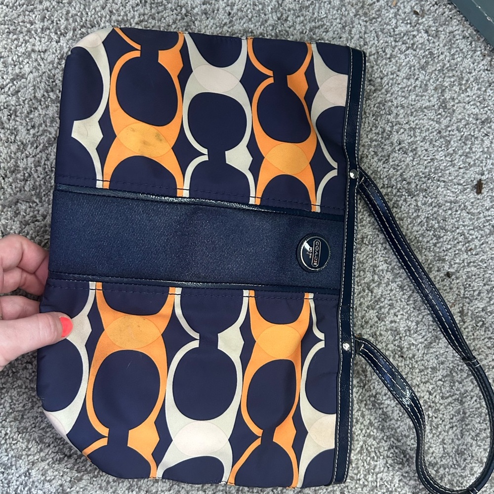 Coach Navy and Orange Women's Bag